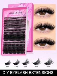 GROINNEYA 15排 C 卷单根睫毛簇 DIY 睫毛簇 自然外观 & 纤细 & 超柔软 可重复使用单根分段假睫毛 适合初学者在家或外出使用 睫毛簇、睫毛簇、单根睫毛、睫毛、假睫毛 - C - 查看 4