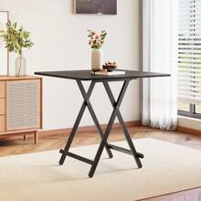 Living And Home Folding Wooden Dining Table - Black 70cm W x 70cm D x 74cm H - 查看 2
