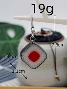 1pc Realistic Japanese Sushi & Rice Ball Charm Creative Gift Bag Pendant & Keychain Winter Gifts For Women - Multicolor - View 17