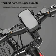 1pc Aluminum Alloy Bicycle Phone Holder, Mountain Bike Road Handlebar Mount Cradle Bracket For Navigation - Multicolor - View 1