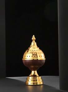ALMAMARA 1pc, Gold Silver Incense Burner, Style, Iron Craft,For Rama Decorations ,Rama Decorations Kareem,Rama Decorations Mubarak,Rama Mubarak,Rama Al-Fitr,Suitable For Home Decoration, Office, Living Room, Living Room, Kitchen, Banquet Necessary Rama Gifts Birthday Graduation - Multicolor - View 12