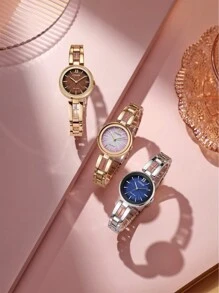 CITIZEN 女士生态驱动手表礼品女士手表，配有纤薄不锈钢表带，充电不足警告功能，28 毫米表壳，EM0809-83Z