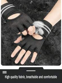 2pcs Breathable Workout Gloves For Men Women, Padded Weight Lifting Gloves With Wrist Wraps Support, Full Palm Protection, Grip For Gym Training, Fitness, Weightlifting, Exercise Fingerless