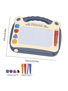 1 bảng vẽ cho trẻ em, bảng viết từ tính, đồ chơi vẽ tranh Scribble cho bé, quà tặng phù hợp cho bé trai và bé gái, quà tặng Giáng sinh (Màu sắc ngẫu nhiên của con dấu và bút) - Nhiều màu - Xem 8