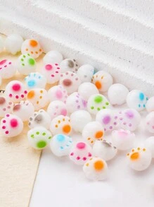 20 hạt nhựa hình móng vuốt mèo 12mm ngẫu nhiên, lỗ thẳng, tự làm, dây đeo điện thoại di động, dây đeo túi, hạt rời trang trí, phụ kiện trang sức, bông tai, dụng cụ - Nhiều màu - Xem 7