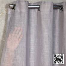 Linen Gauze Voile Curtain With Microfiber Lining 10 Meters Standard (For Rod), Silver Eyelets - Bạc - Xem 3