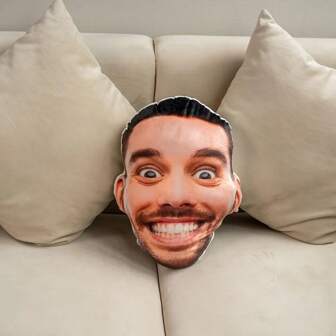 [Aangepast] Grappig extra groot hoofdkussen met gezicht, gepersonaliseerd kussen met foto, kussen in de vorm van een hoofd met warmteoverdracht voor thuisdecoratie op de bank, grappig cadeau op maat, gemengde kleur, gebreide stof, wasbaar materiaal van polypropyleen, grappig op maat gemaakt, uniek, gepersonaliseerd, ideale cadeaus voor vriend, ideale cadeaus voor vriendin, ideale cadeaus voor familie, ideale cadeaus voor vrienden, vriend, vriendin, vriendenbank, bed, auto, theesalon, slaapkamer, woonkamer, badkamer, eetkamer, duurzaam, ademend, lichtgewicht, wasbaar, grappig, schattig, liefdevol, zacht, comfortabel, elegant, eenvoudig, op maat gemaakt, gepersonaliseerd, uniek, ideale cadeaus voor hem, ideale cadeaus voor haar, hem, haar, vriend, vriendin, vader, moeder, familie, vrienden, voor jubilea, voor Moederdag, voor verjaardagen, voor Valentijnsdag, voor afstuderen, voor Vaderdag, voor bruiloften, voor Housewarming, bank, bed, auto, theekamer, slaapkamer, badkamer, woonkamer, ee