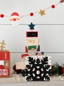 1个铁质餐巾架，雪花图案，金属材质，适用于厨房台面、酒吧、家居装饰、派对及节日装饰、圣诞节装饰，是理想的圣诞礼物。 - 黑色 - 查看 10