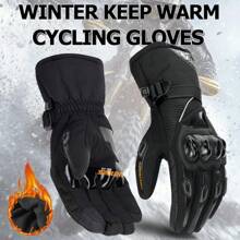 1 Coppia Di Guanti Da Motociclista Neri, Guanti Pieni Per La Guida, Guanti Da Moto Touch Screen Per Corsa, Guanti Protettivi Per Moto Da Cross, Ciclismo E Motociclista