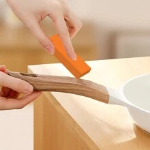 1 cái tẩy cặn vôi dễ dàng bằng cao su dụng cụ vệ sinh nhà bếp nhà bếp bồn cầu rỉ sét dụng cụ tẩy rỉ kính phòng tắm - quả cam - Xem 3