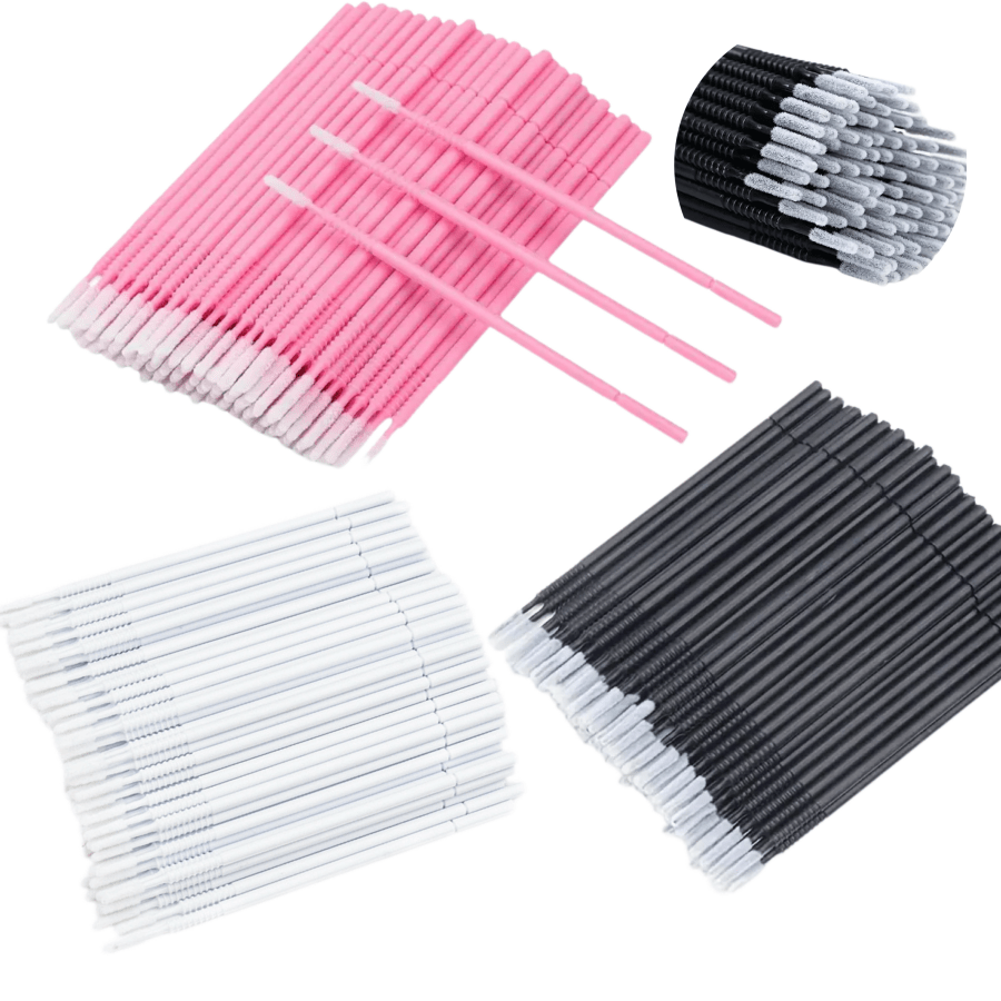 100pcs/Pack Eyelash Extension Cleaning Swabs, Eyelash Cleaning Sticks, Disposable Mascara Remover Buds, Nano Lengthened Head Cleaning Swabs For Makeup Brushes, Removing Eyelashes, Lip Brushes, Cleaning Swabs, Applying Beauty Tools