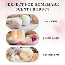 1瓶10毫升/0.33液盎司香氛精油，水果香型精油，带滴管，适用于香薰机、加湿器、DIY香水、肥皂和蜡烛制作，口味包括椰子香草泡泡糖、海风、帕尔马紫罗兰、橙花、小苍兰、棉花糖、苹果、芒果、草莓、樱桃、椰子、荔枝、桃子、菠萝。