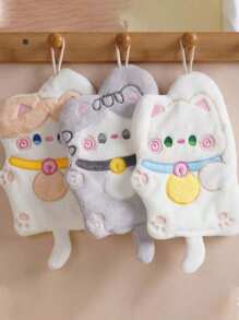 1 chiếc khăn tay siêu thấm hút hình mèo dễ thương, khăn treo trang trí nhà bếp phòng tắm, khăn thấm hút dễ vệ sinh theo yêu cầu - Nhiều màu - Xem 10