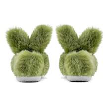 Women Cute Bunny Slippers Cozy Cartoon Animals Slippers Fluffy Plush Rabbit Slippers Fuzzy Funny House Shoe Winter Indoor Outdoor Slippers - 綠色 - 查看 5
