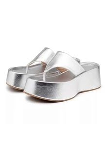 Comfortable Casual High Sole Half Toe Clog 2024 Lightweight Anatomical Clog - 銀色 - 查看 1