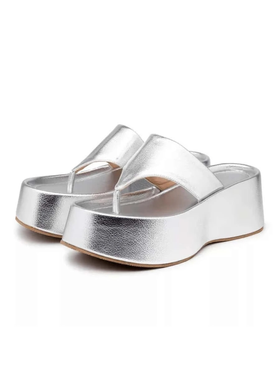 Comfortable Casual High Sole Half Toe Clog 2024 Lightweight Anatomical Clog - 銀色 - 查看 1
