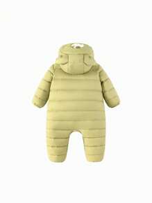 Balabala Boys' & Girls' Down Romper Cute And Warm Snowsuit For Winter 2024 - Yellow Green - View 2