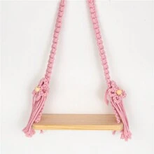 Newborn Photography Prop Wooden Swing Chair, Coffee-Color Infant Photography Accessory Baby Shower Easter Gifts Things For Girls/Boys