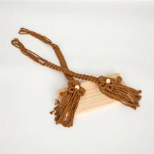 Newborn Photography Prop Wooden Swing Chair, Coffee-Color Infant Photography Accessory Baby Shower Easter Gifts Things For Girls/Boys