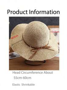 FADZOYLE Foldable Wide Brim Sun Hat, Packable Beach Hat For Women, Summer Sun Protection - Beige - View 4