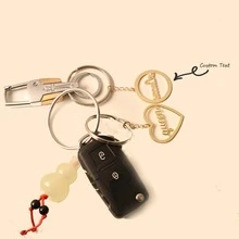 1 件简约镂空字母锌合金钥匙扣，可全年佩戴 - 金色 - 查看 8