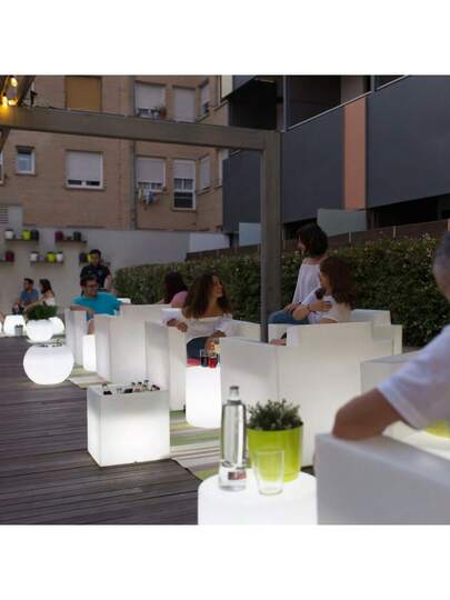 Well Home RGB LED Vloer POUF (16 S) RECHARGEABLE BATTERY REMOTE CONTROL. 40X40X40 CM. Free Shipping In 24/48h view 4