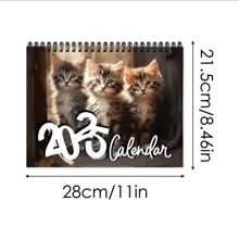 Lịch mèo 2025 Lịch treo tường hàng tháng hình mèo con dễ thương 2025 Lịch gia đình & Lịch tổ chức hàng ngày 21X28cm Lịch mèo đáng yêu Quà tặng tốt nhất - Nhiều màu - Xem 7