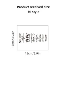 1pc Spanish Wall Stickers PVC Waterproof Decal Stickers Self-Adhesive Paper Wall Sticker,Simple Letter Graphic Removable Wall Decal For Home Decoration Living Room - Multicolor - View 7