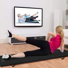 Folding Gymnastics Exercise Mat - Home Gym Mats With Carry Strap 5cm Thick Foam Nonslip Soft PU Leather For Yoga/Tumbling/Camping/Pilates/Martial Arts Training/Floor Workout - Black - View 5