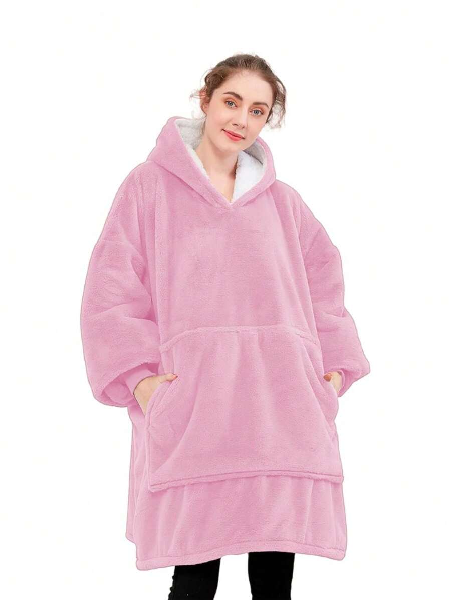 Sudadera Cobija Con Capucha, SOLO CONTIENE FELPA EN EL GORRO, Talla Unisex, Para Hombre y mujer, Termica, Bluelander. - Rosa - Ver 1