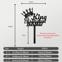 1 件定制名字生日快乐亚克力蛋糕装饰，派对蛋糕装饰，非常适合婚礼、复活节、春季、父亲节、母亲节、生日、周年纪念日、节日庆典、送礼和返校 - 黑色 - 查看 19