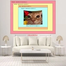 1 tấm thảm in hình mèo vui nhộn, đồ trang trí treo tường bằng polyester cho phòng khách, phòng ngủ, văn phòng, trang trí nhà cửa, trang trí tiệc, vải treo tường hình chữ nhật cho nhà bếp có hiệu ứng phủ, đi kèm 3 móc treo tường và 2 kẹp, thảm treo tường - Nhiều màu - Xem 8