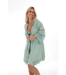 Luxury Women's Robe: Hobby Robe Elegant Lace Robe For Brides - 301 - 黑色 - 查看 8