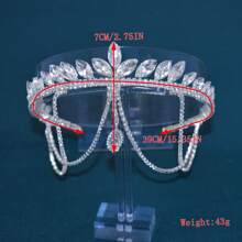 1 Stück Silber & Gold Braut Haarschmuck für Frauen, handgefertigter kronen-förmiger Haarreif für Hochzeit, Verlobung, Abschlussball