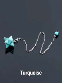 1 viên đá quý tự nhiên Crystal Con lắc dùng để dò tìm bói toán Wicca Chakra Reiki Thạch anh hồng Thạch anh tím Pha lê trắng Lapis Lazuli Mặt dây chuyền Onyx F055 - con lắc - Xem 11