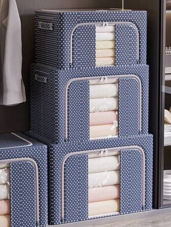 1 件牛津布可折叠衣服收纳盒，带透明窗口 - 可堆叠整理容器，适用于家庭衣柜整理卧室、收纳盒、收纳盒、家庭收纳、女式白色 T 恤、女式黑色裤子、女士冬装、连衣裙、女士冬装、优雅女装、女士白衬衫、长袖、女士白色连体裤、女士春季连衣裙、女士春季服装、春季、春季服装、极简主义、夏季上衣