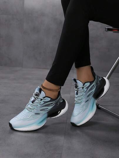 2025 Autumn Plus Size 36-45 Women's Lightweight Mesh Sneakers, Shock Absorbing Running Shoes, White Lace-Up Trainers For Spring/Autumn