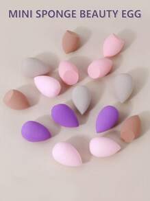 14pcs/Set Drift Bottle Makeup Sponge, Ultra Soft Sponge Puff In Jar, Dry & Wet Dual-Use Makeup Blender