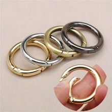 30/10/5 chiếc móc khóa lò xo kim loại có thể mở được, vòng móc khóa tròn, móc khóa, khóa túi, đầu nối xích để làm đồ trang sức, phụ kiện tự làm, vật dụng cho doanh nghiệp nhỏ - Nhiều màu - Xem 9