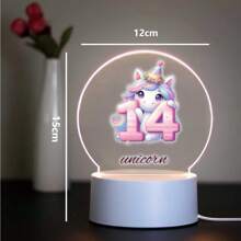1 件装 美丽定制台灯夜灯 生日独角兽 适用于卧室装饰灯 圣诞礼物