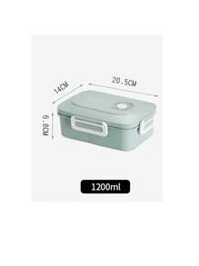 1 Stück, Lunchbox, Plastik Bento Boxen, Obstsalat Behälter, mikrowellengeeigneter Mahlzeiten-Vorbereitungsbehälter für Büro, mehrstöckig, auslaufsicher Lebensmittelbehälter für Schule, Büro, Camping & Picknicks