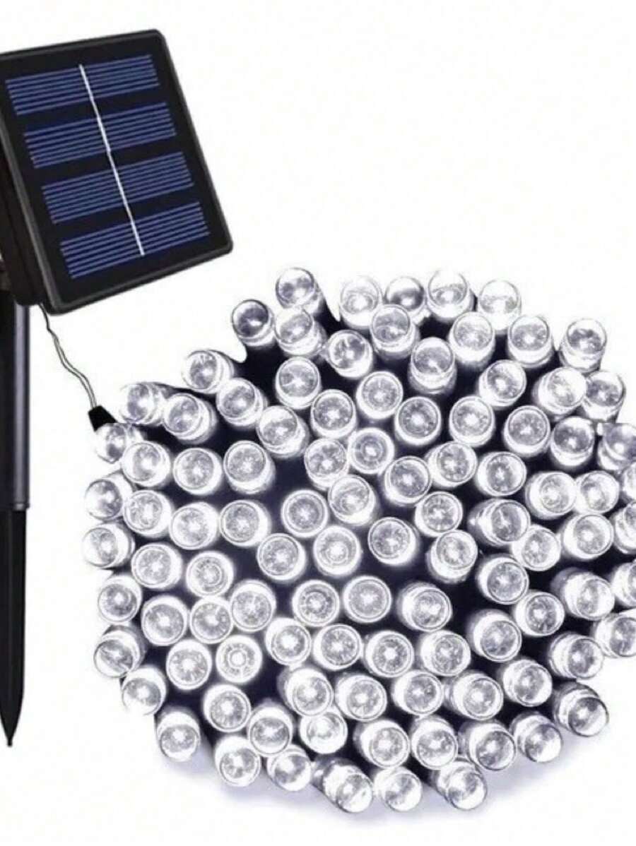Solar Leds 10M OUTDOOR USE Christmas Outdoor Fixed And 8 Functions Waterproof String Lights - Branco_LED_TY-20BF - View 1