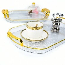 3 pezzi Set di vassoi acrilici per frutta/caramelle/spuntino, di forma ovale, piatti da portata decorativi per feste, antipasti, ristoranti, cucina, regalo di Natale