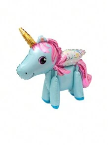 3D Cartoon Unicorn & Pony Helium Balloon For Birthday Party Decorations - Multicolor - View 12