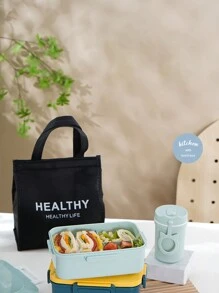 1 Stück, Lunchbox, Plastik Bento Boxen, Obstsalat Behälter, mikrowellengeeigneter Mahlzeiten-Vorbereitungsbehälter für Büro, mehrstöckig, auslaufsicher Lebensmittelbehälter für Schule, Büro, Camping & Picknicks