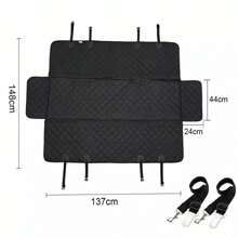 Pet Car Seat Cover Dog Protector Mat Rear Back Seat Hammock Cushion MatUK - BLACK 1 - View 2