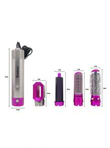 5 In 1 Electric Hair Dryer Brush 110V - A206 - Hot Pink - View 7