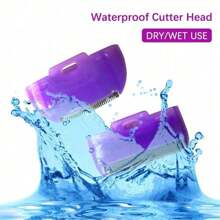 无痛脱毛套装脱毛器 USB 充电式女士身体面部腿部比基尼手动剃毛器脱毛器 - 白色 - 查看 3