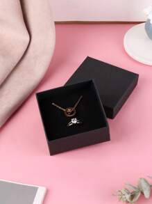 5pcs/10pcs/18Pcs Upscale Black Cardboard Jewelry Display Packaging Boxes With Black Sponge Inside, 7x7x3.2cm For Gifting And Packing Jewelry Gift Festival High Quality Paper Boxes Small Business Supplies Back To School