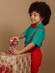 Baby Boy Clothing Set Christmas New Year's Eve End Of Year Fest - màu xanh lá - Xem 4